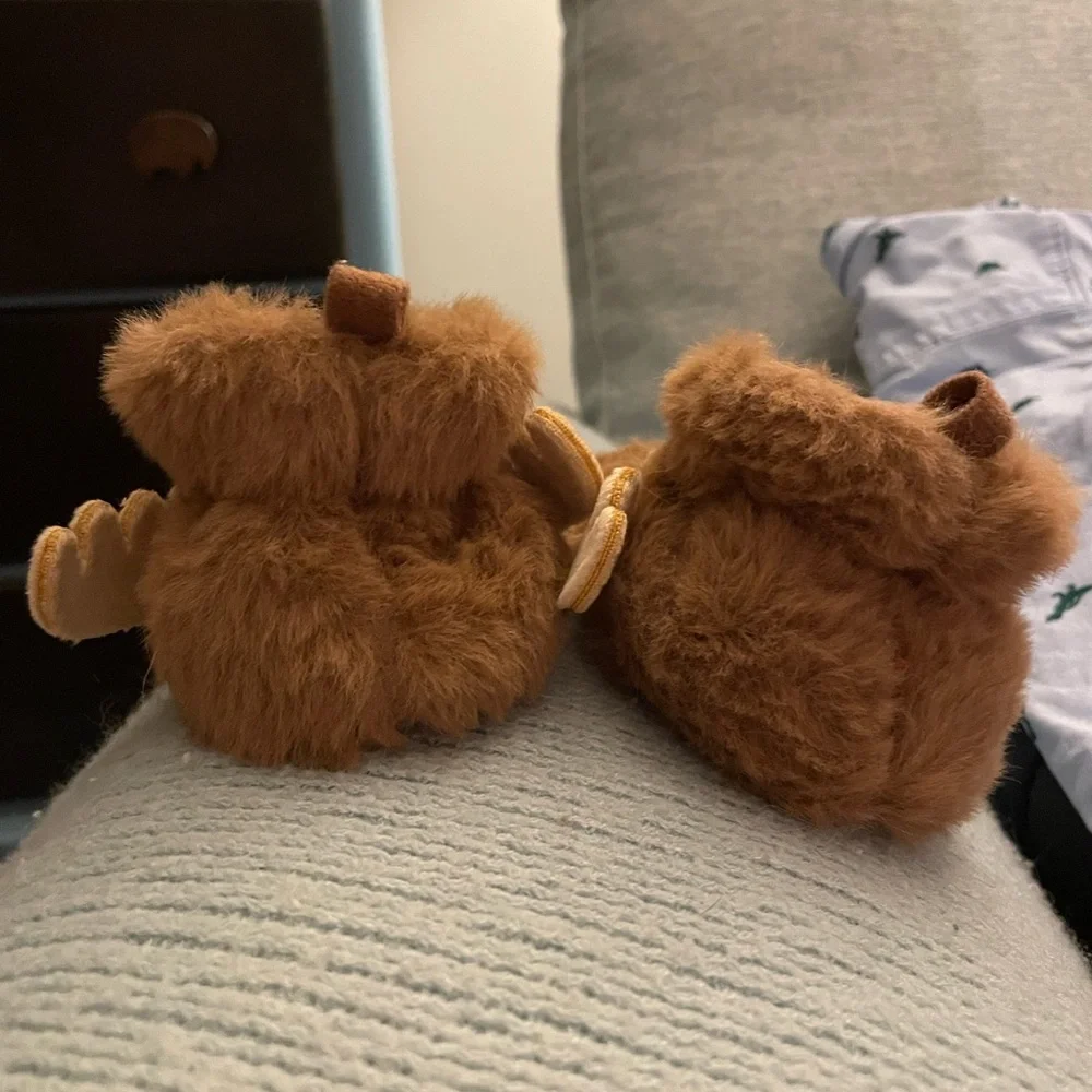 Adorable Brown Moose Baby Booties